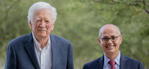 ASU Emeritus Professor Michael O'Keeffe and former ASU Professor Omar Yaghi, now at UC Berkeley.