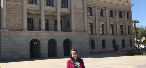 ASU alumna at the Arizona State Capitol