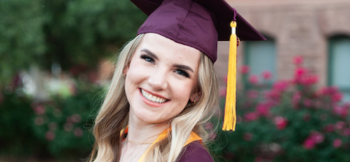 Claire Mulholand in cap and gown