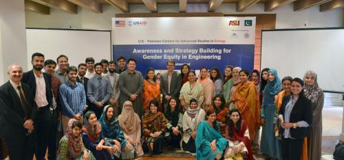 Participants of the ASU/USPCAS-E workshop on gender. Photographer: Hassan Zulfiqar/USPCAS-E