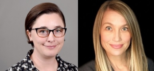 Side-by-side portraits of ASU professors Katie Hinde and Amber Wutich.