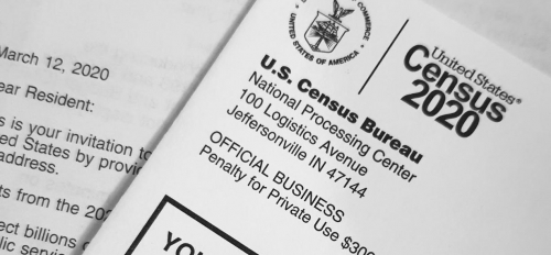 A photo of the 2020 census letter