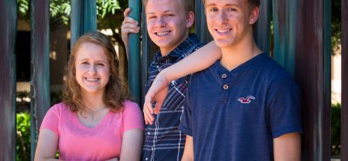 Moen triplets at Barrett Honors College at ASU West