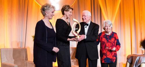 President Jimmy Carter receives the OConnor Justice Prize from ASU Law