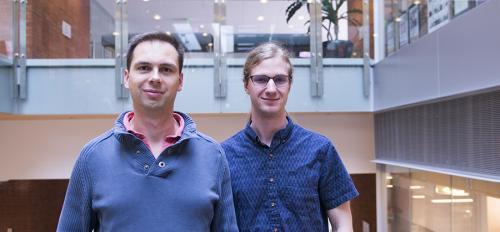 Assistant Professor Petr Sulc and Grad Research Assistant Erik Poppleton