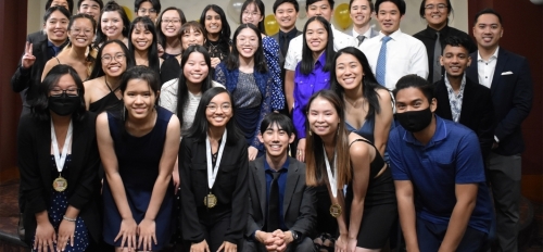 Society of Asian Scientists and Engineers members pictured at SASE’s first Formal in April 2022.