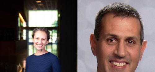 Side-by-side portraits of ASU professors Evgenya Shkolnik and Evan Scannapieco.