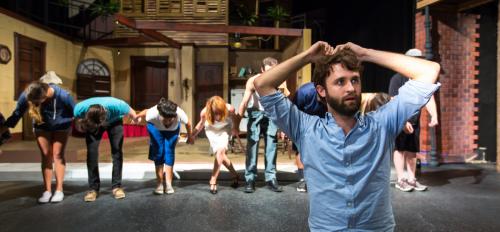 actors rehearsing for ASU Streetcar Named Desire performance