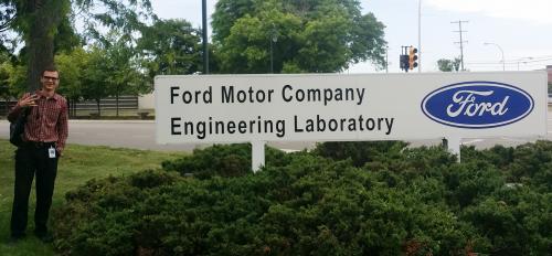Fulton Schools' Troy Bruh at Ford Motor Company for a summer Internship.
