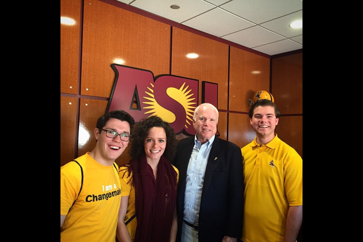 Frank Smith poses with Arizona Senator John McCain