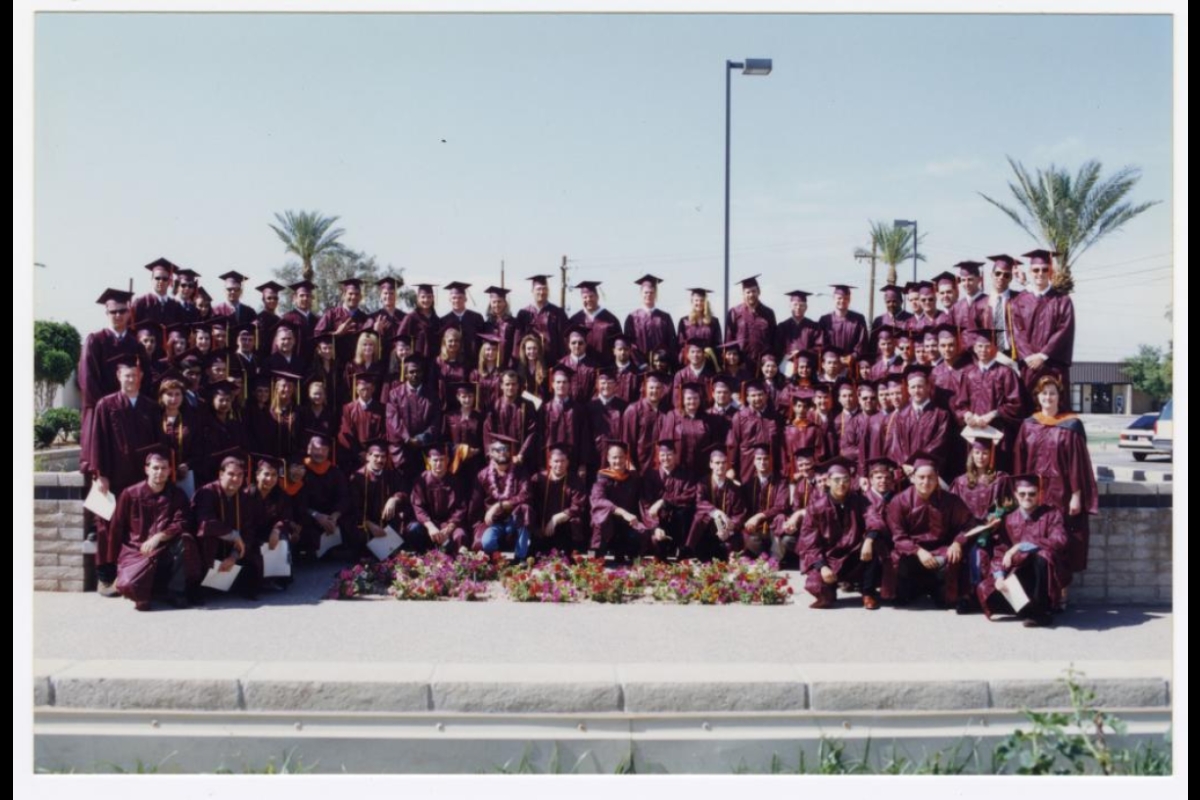 archived photo of graduating class at ASU East