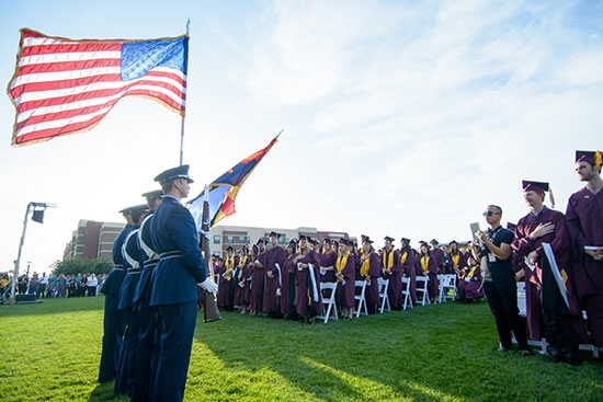 flag salute at ASU convocation