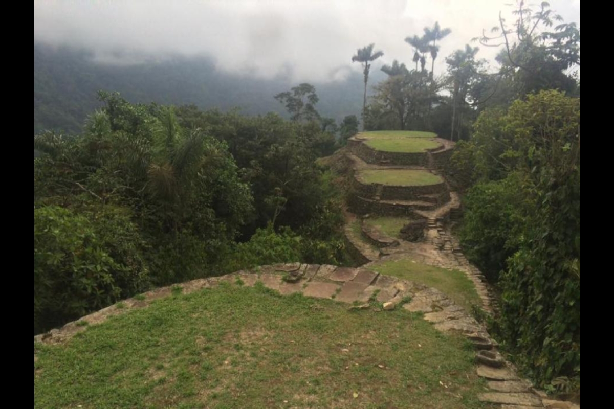 photo of Ciudad Perdida platforms where wood structures once stood