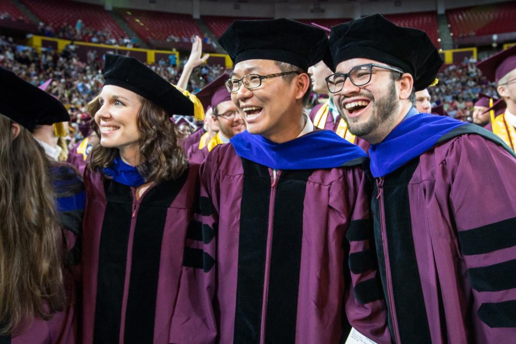doctoral students at convocation