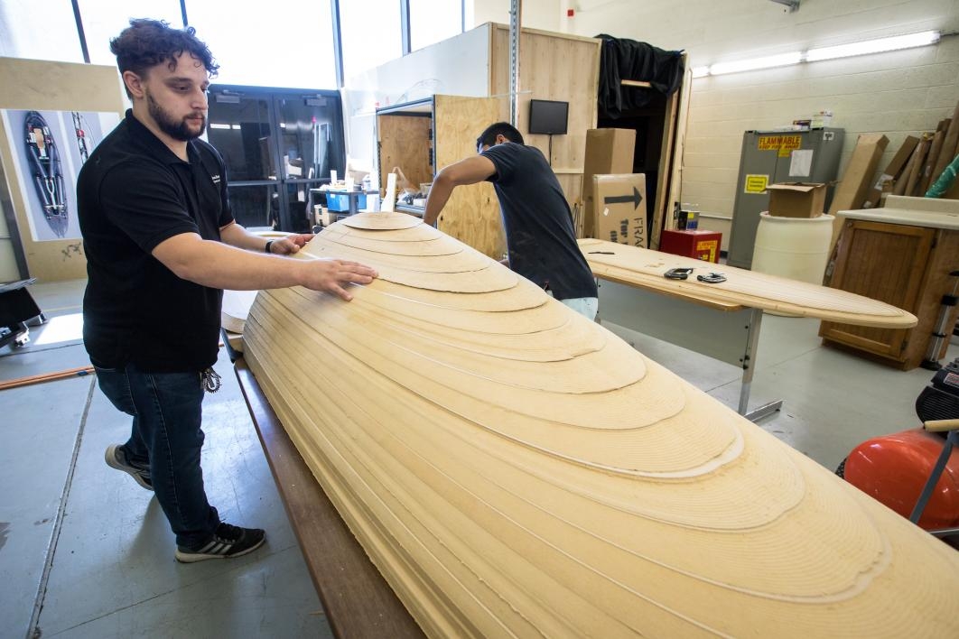 ASU students construct a model of a hyperloop pod