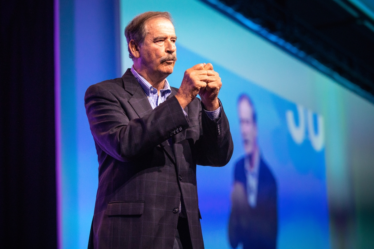 Former Mexico President Vicente Fox speaks at the ASU GSV Summit