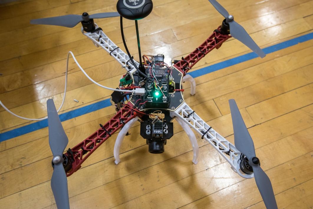 A student-built drone