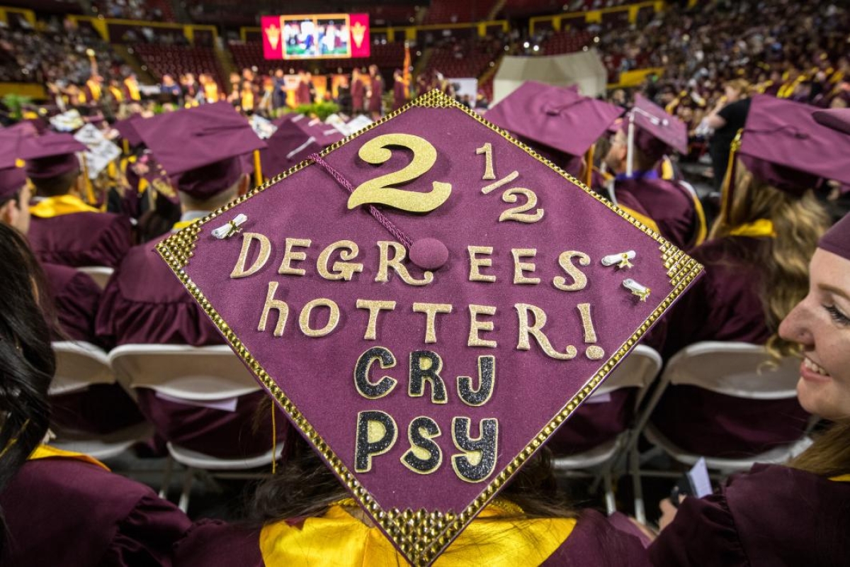 ASU commencement mortarboards