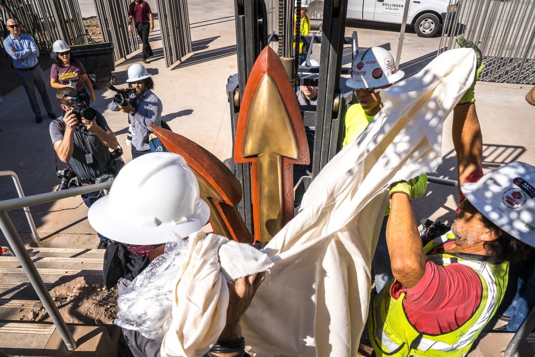 ASU unveils Tillman statue at Sun Devil Stadium