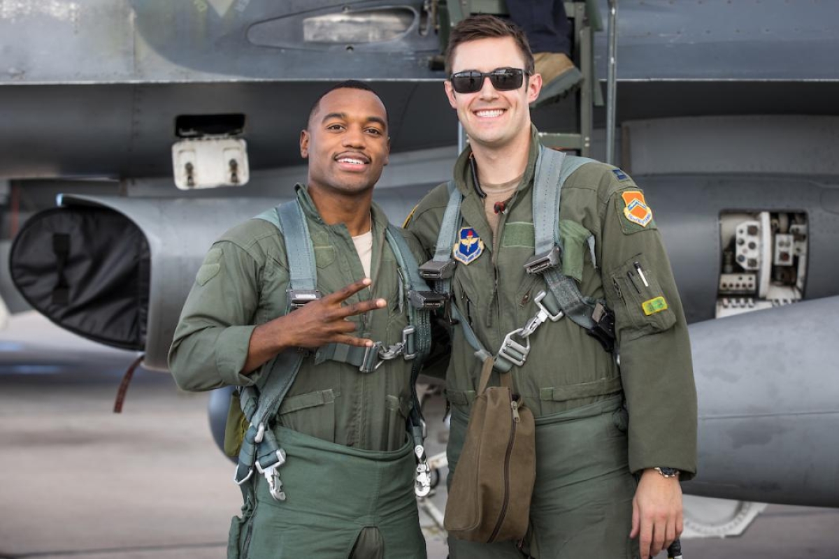 ASU grad student Anthony Lawrence and Capt. Daniel Hess