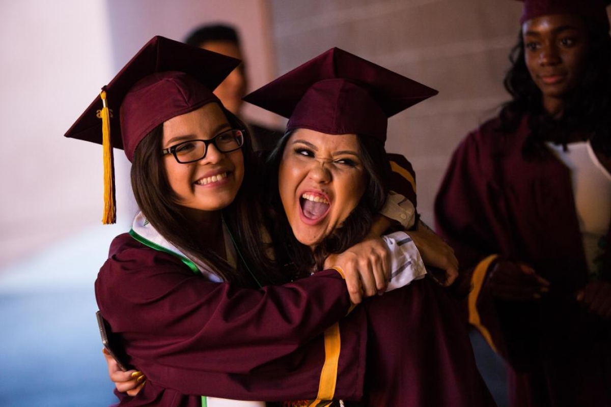 Students celebrate at the ASU Prep-Phoenix commencement