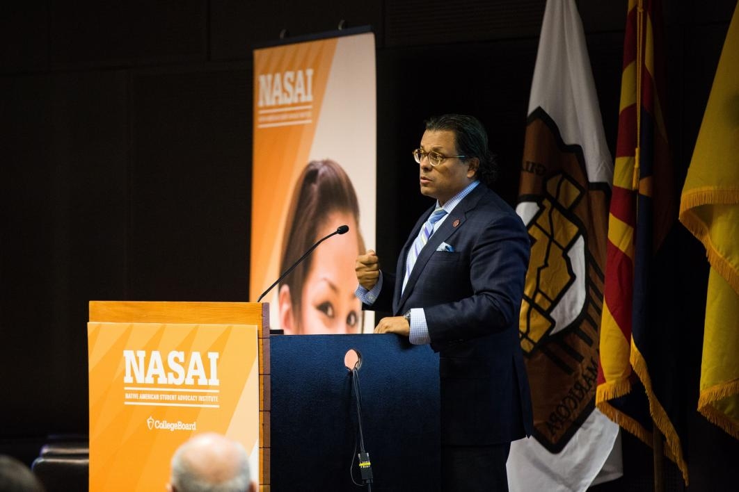 Bryan Brayboy speaks at the NASAI conference