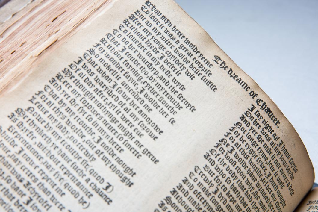 close up of medieval book text