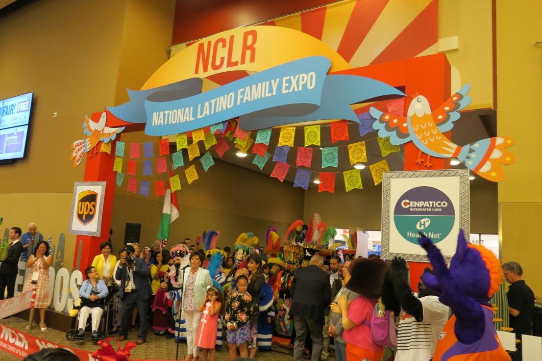 A crowd gathers for the opening of the National Latino Family Expo