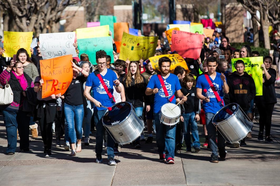 March on ASU West campus