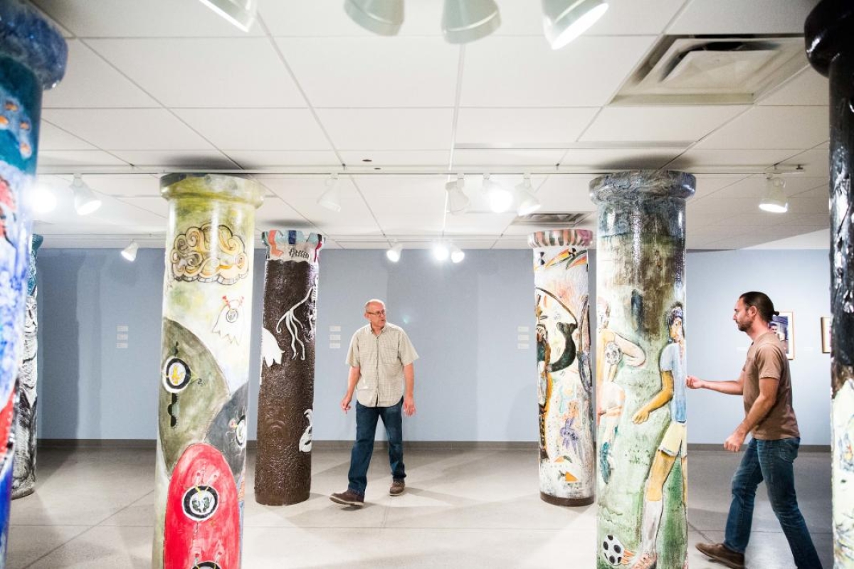 view of 'Pipe Brothers' exhibit at ASU