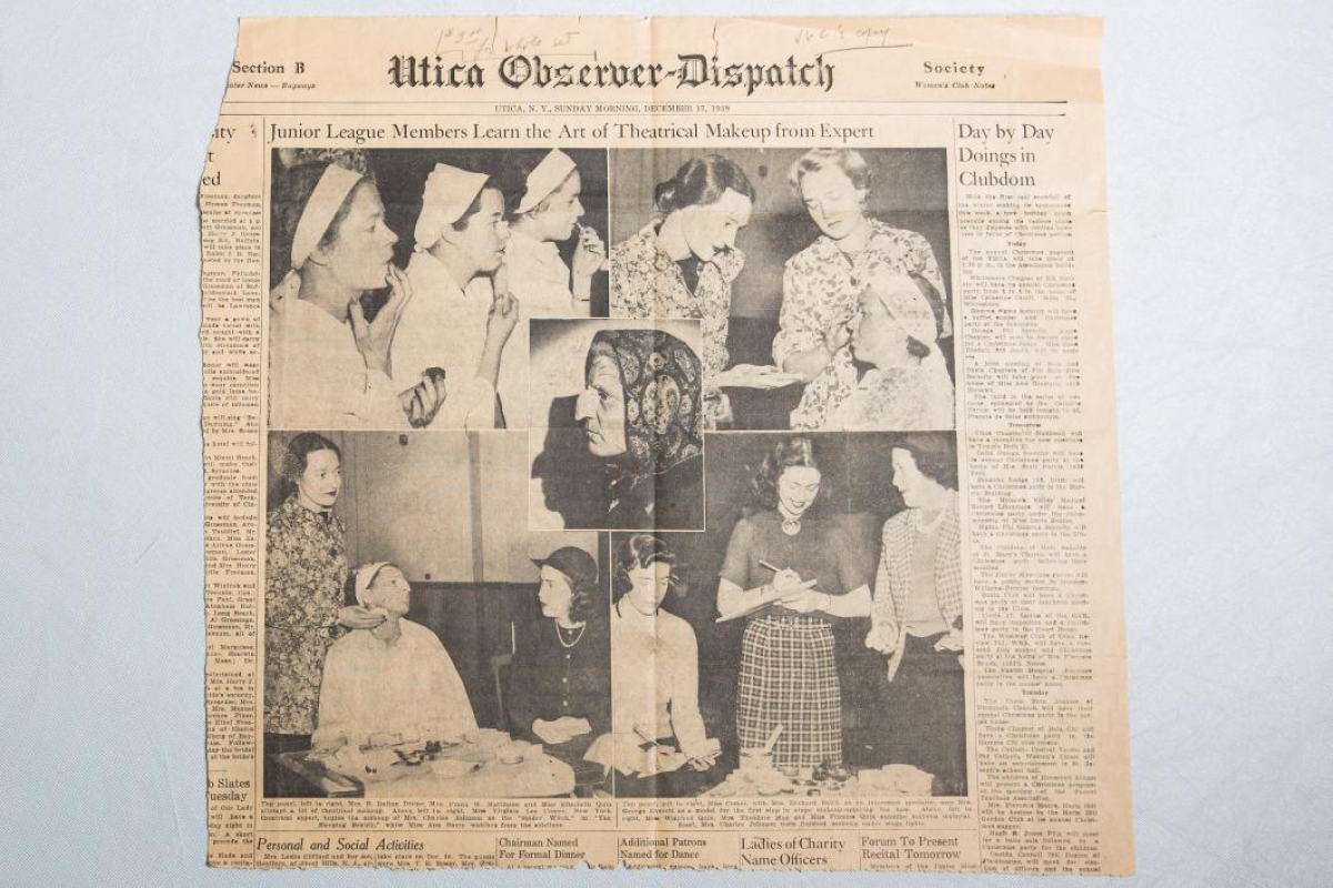 An old newspaper clipping from the ASU Child Drama Collection