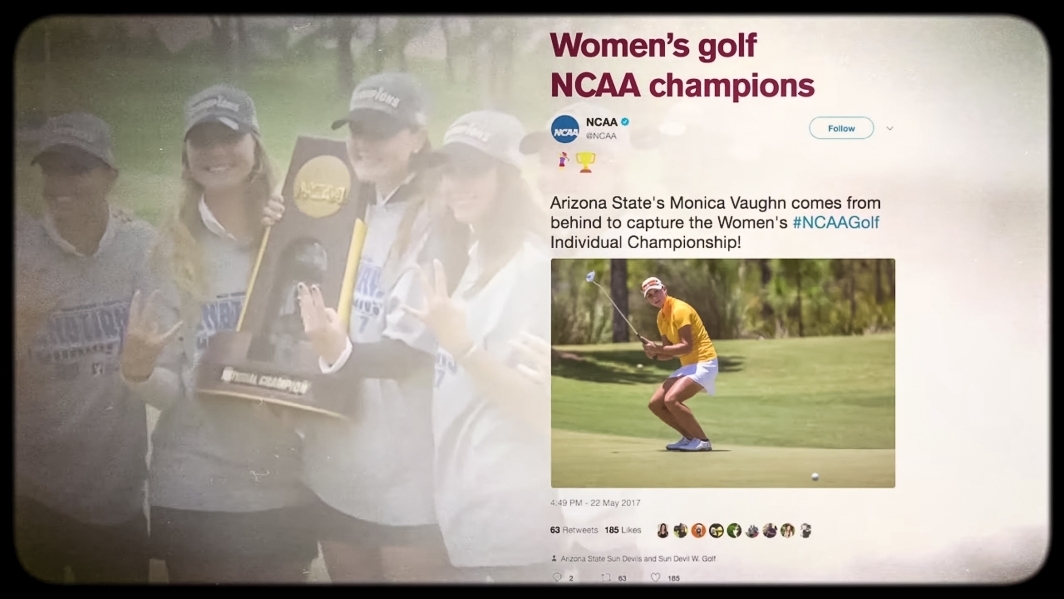 Screenshot of womens golf team championship