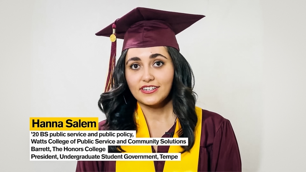 Hanna Salem, president of the Undergraduate Student Government on the Tempe campus
