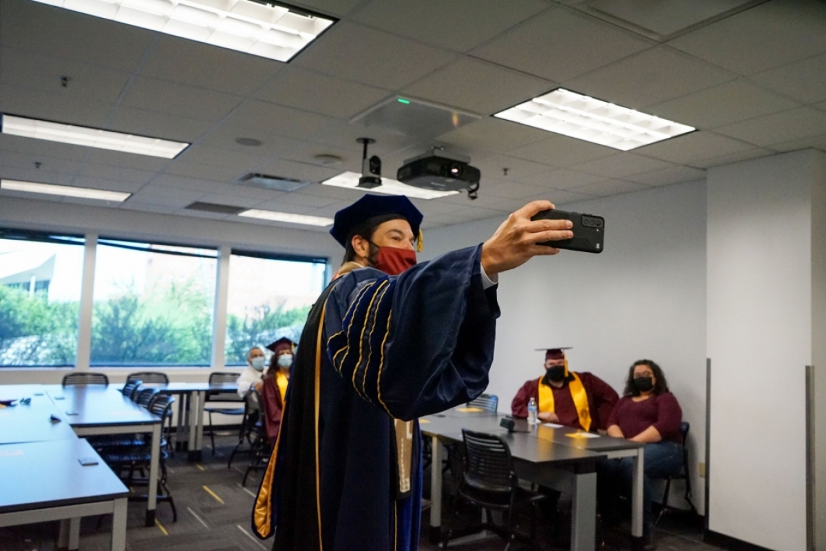 Jonathan Koppell, selfie, convocation, spring 2021, dean, Watts College of Public Service and Community Solutions, ASU