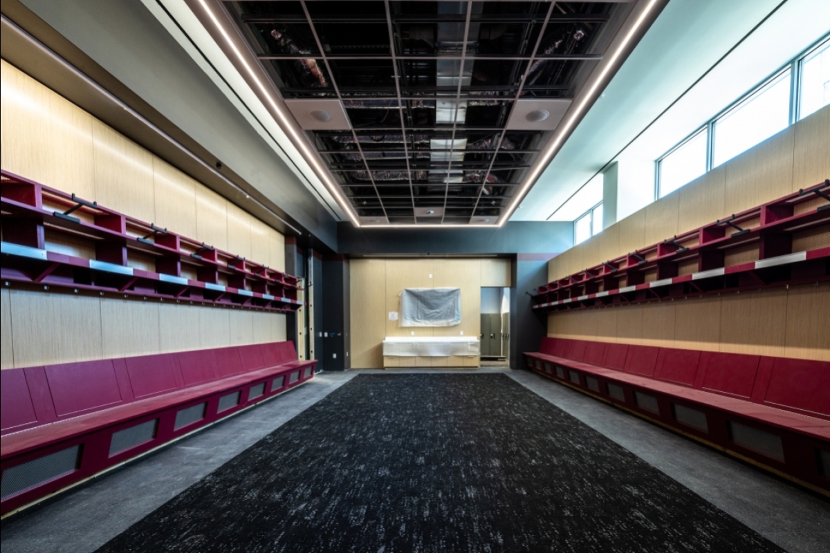An empty locker room