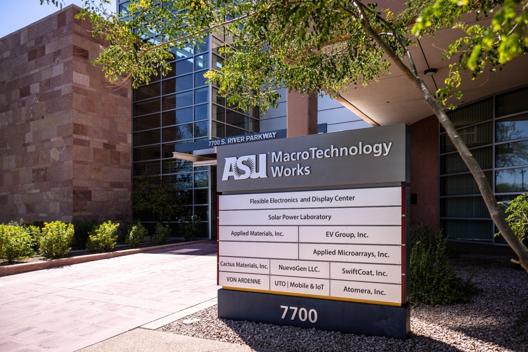 Exterior of ASU's MacroTechnology Works building