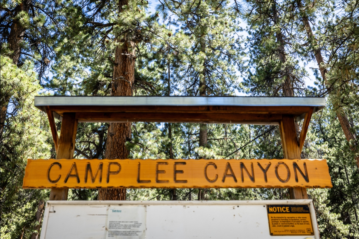 Sign for Camp Lee Canyon