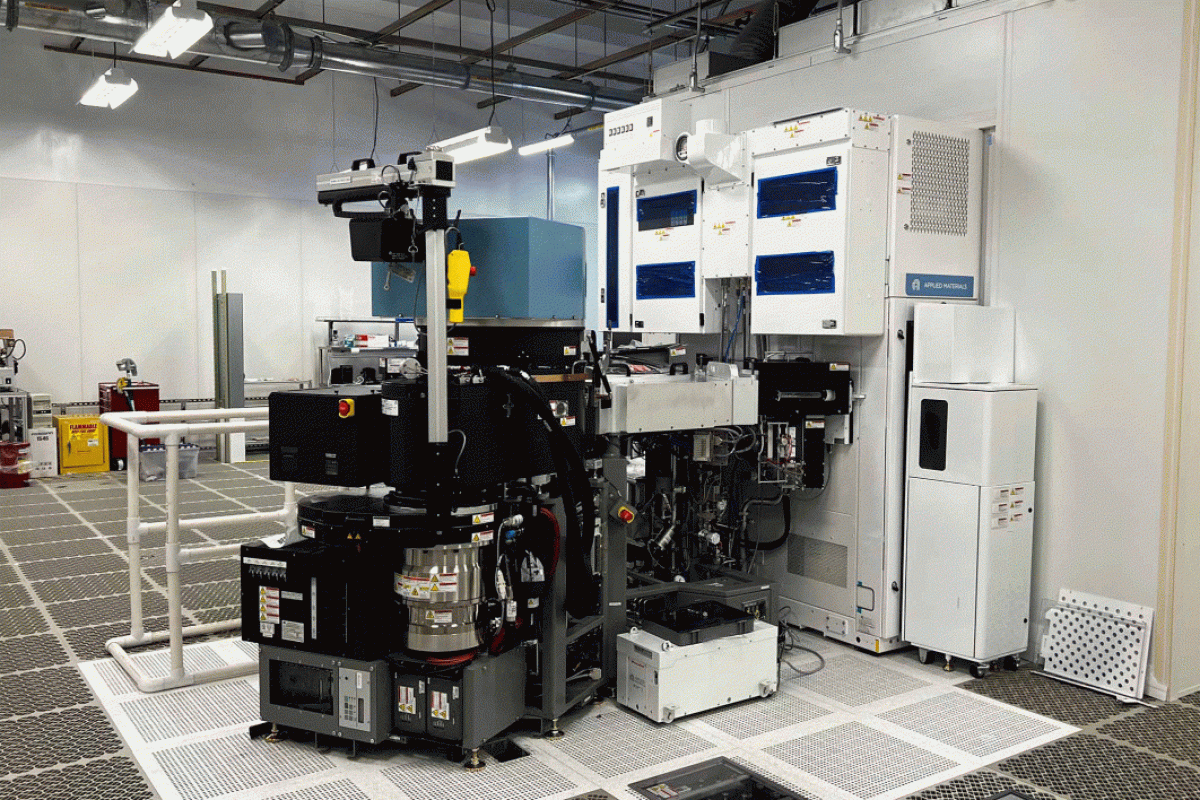 A large piece of equipment sits in a lab.