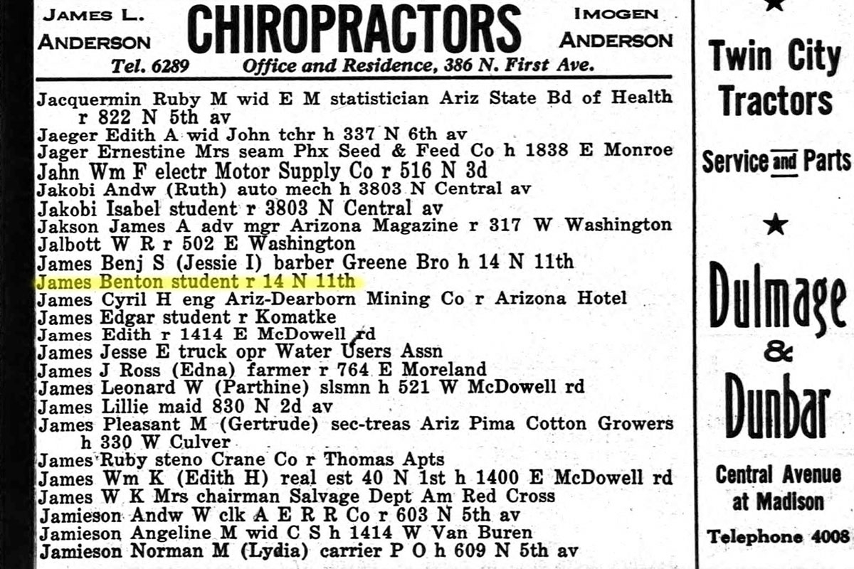 Phoenix directory from 1923