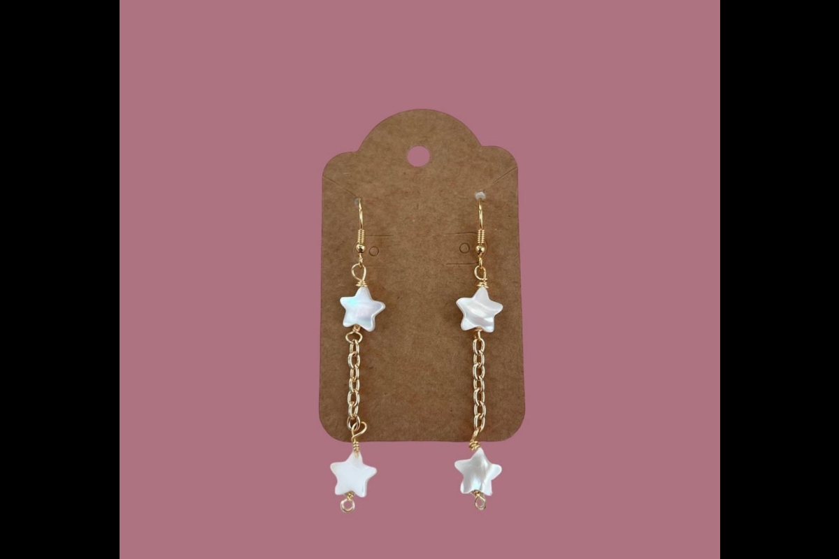 earrings with star-shaped gems