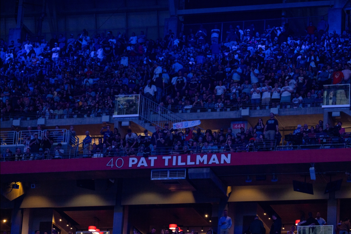 Pat Tillman banner at Final Four game