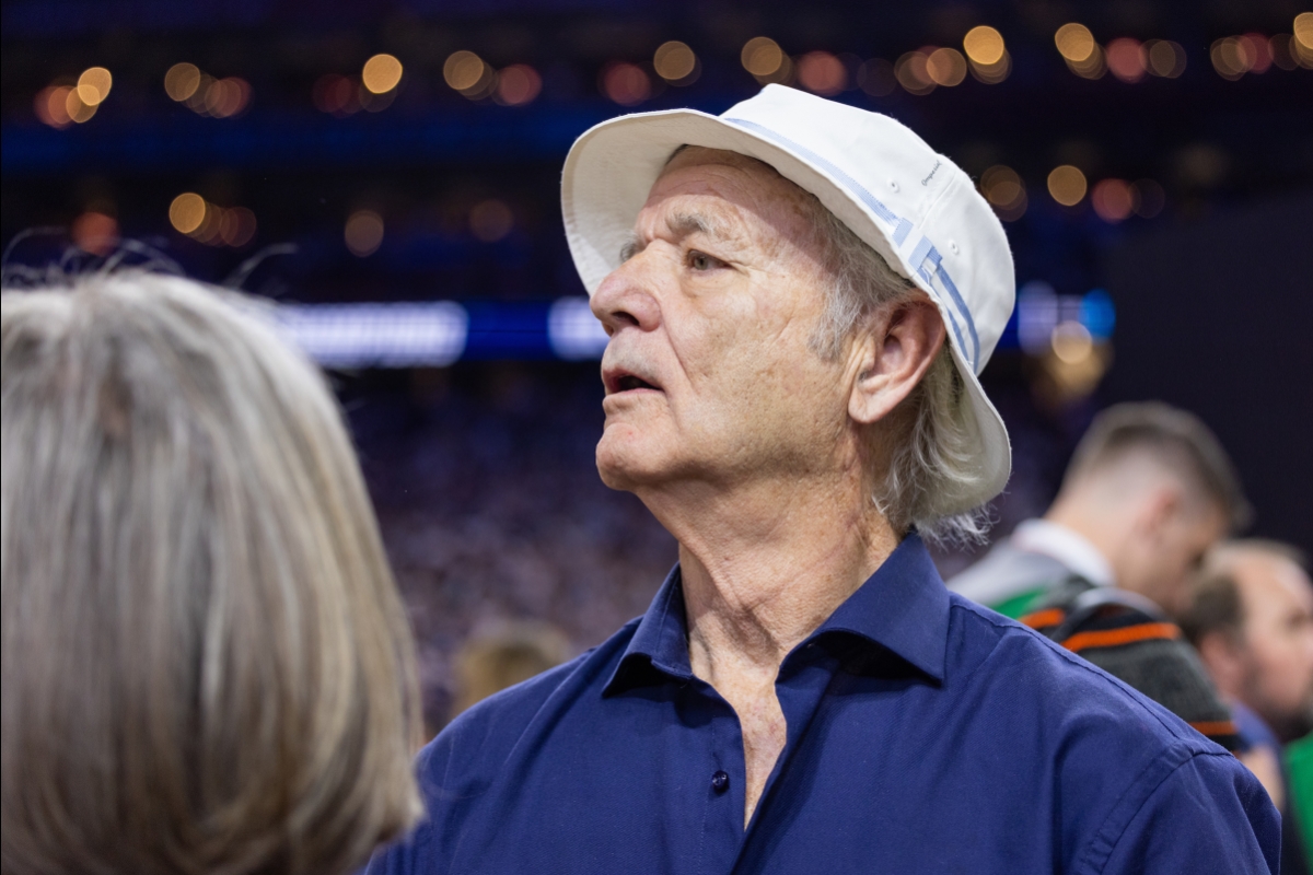 Bill Murray pictured at the Final Four championship game