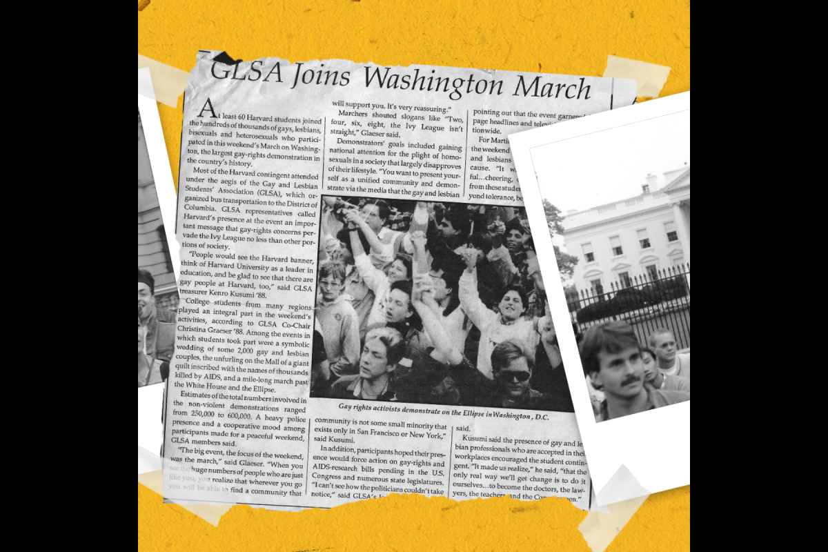 Article covering the Second March on Washington and a picture of the White House on Oct. 7, 1987.