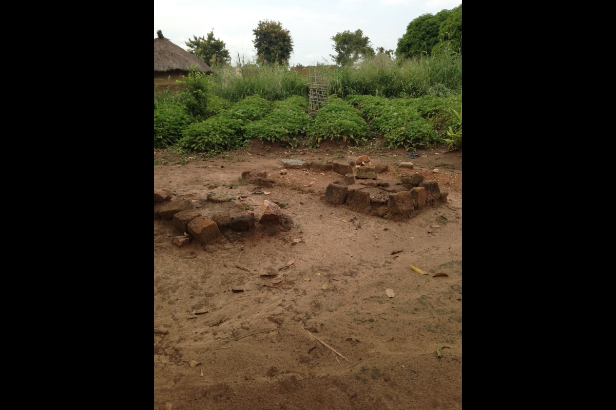 Improper burial site in Uganda