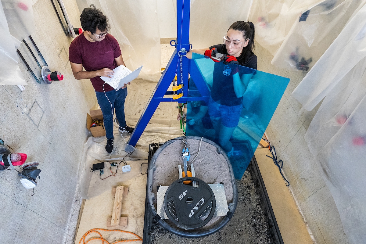 ASU students work on lunar landing pad for NASA competition