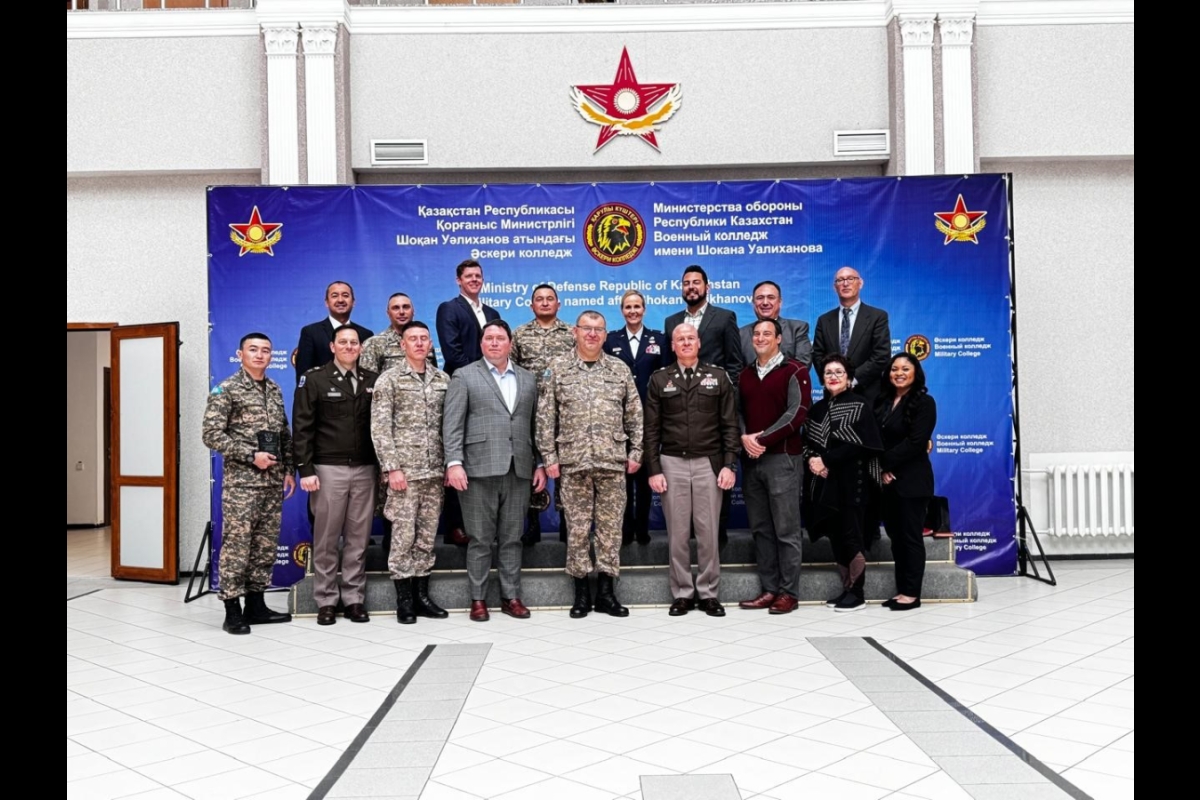 The Arizona Delegation poses with representatives from the Kazakhstan's Ministry of Defense.