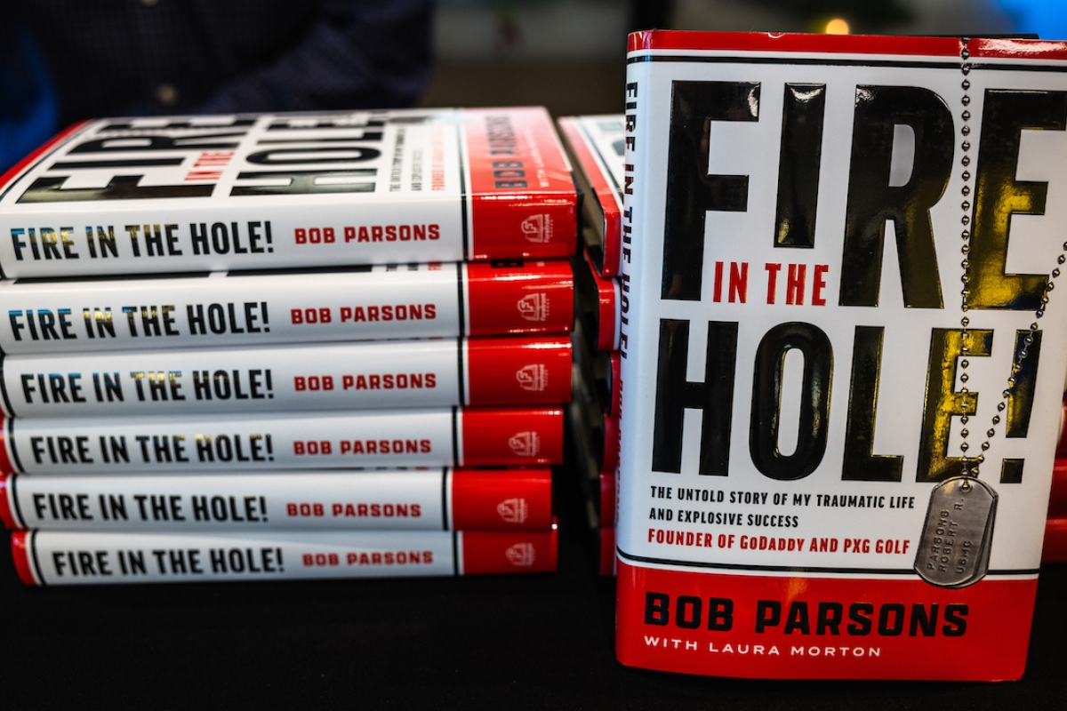 A stack of Bob Parson's New York Times bestseller 