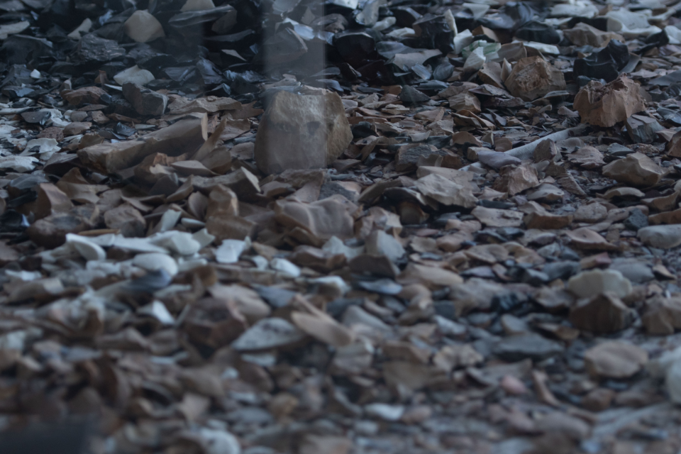 Closeup of rock fragments