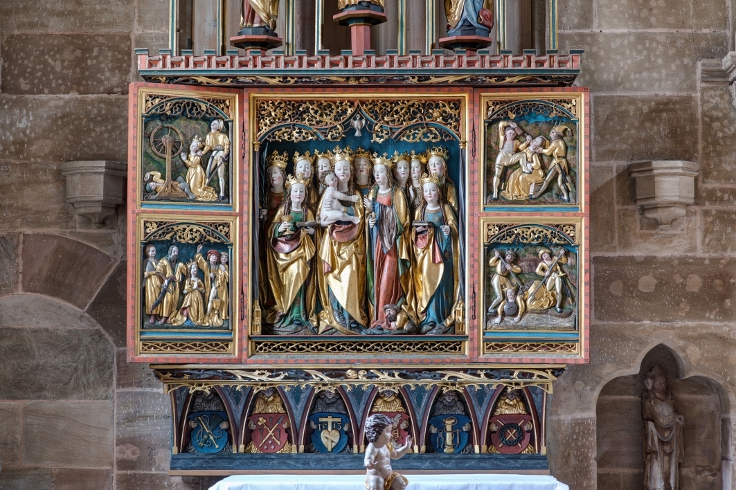 panel painting in an old church