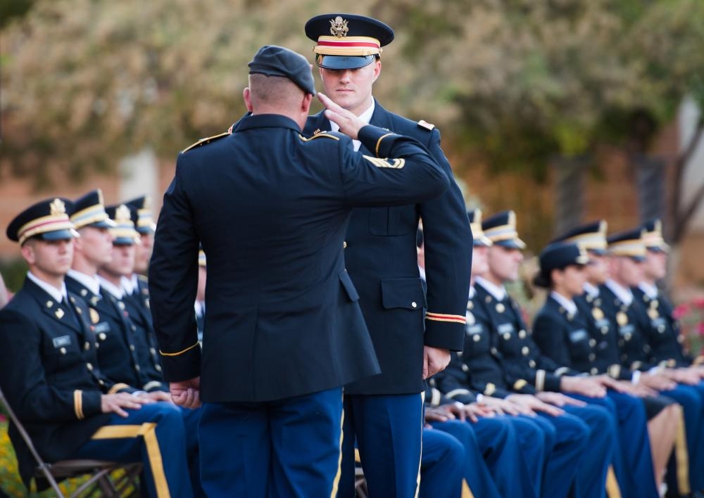 2nd Lieutenant receives ceremonial first salute